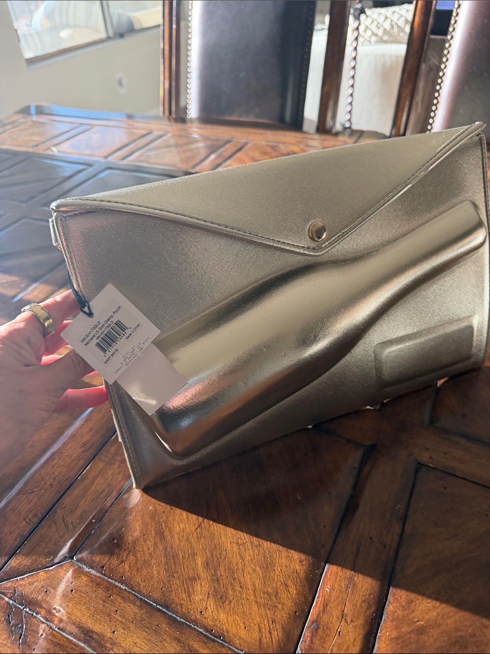 Metallic Gold Champagne Clutch Bag